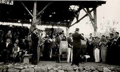 1937 Mar 28 AGBU-AYA Antranik-Beirut club fanfare at the Regional sports tournament opening in Sahagian stad (pic4)