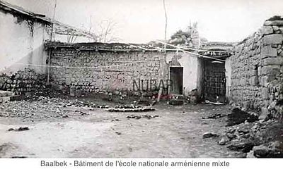 1938 the location of the Armenian National school in Baalbeck