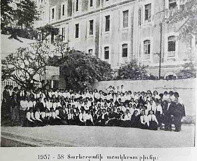 1957-1958 AGBU Tarouhy Hagopian Students and teachers
