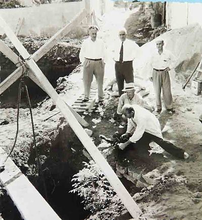 1957 AGBU Demirdjian school The Benefactor at construct sight