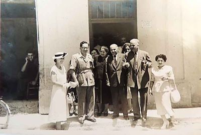 1950 Jun 22 AGBU Board member Miss Lila Karageozian with Mrs. M. Hovsepian in the AGBU Beirut dispensary with the Trustees