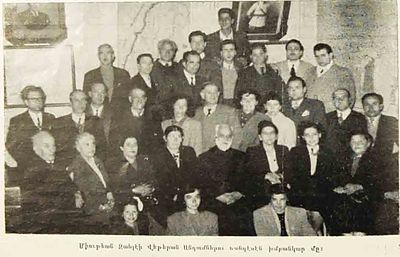 1952 Feb 17 AGBU Zahle chapter Veterans after the diploma ceremony