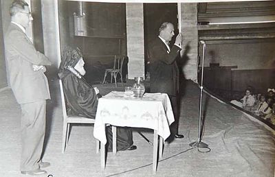 1950 May 07 Education Minister Mr Raeef AbiLamaa addressing