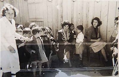 1952 Feb AGBU Health inspection for Armenian school students in a refugee camp