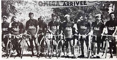 1952 May AYA Zareh-Noubar Cycling team ready to take off at the ....
