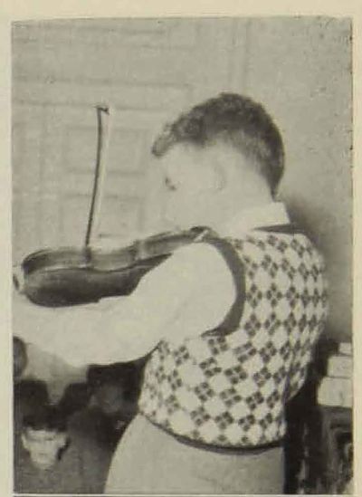 1956 May 5 Hrair Dantzigian playing violin AGBU Beirut Ladies Auxiliary Juniors program
