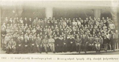 1952 Jul AGBU Hovagimian-Man Sec school students and teachers