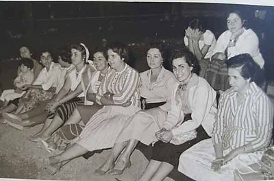 1959 Aug 9 Parents and friends at AYA Zareh Noubar Girl scouts Summer camp Bonfire Naas Bikfaya