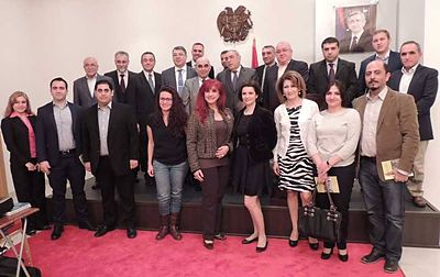 2015 Jan 29 UAE Abu Dhabi Ambassy of Armenia After the lecture about Antranik scout camp in Armenia