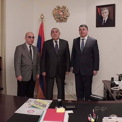 2015 Jan 28 UAE Abu Dhabi with Armenian Ambasador in UAE and Mr Krikor Mahdesian