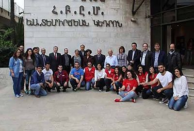 2015 Mar 28 FETHIYE CETIN ATTENDS BLOO DDRIVE ORGANIZED BY AGBU-AYA University Students Committee