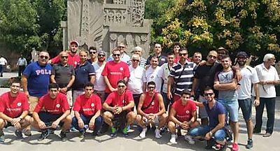 2015 Aug 12 AGBU-AYA Lebanon Sports Team at Pan Armenian Arm Games Yerevan