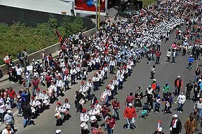 2015 Apr 24 Armenian Genocide100 Protest March AGBU-AYA Scouts and the Marching band