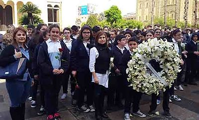 2015 Apr 23 AGBU Schools Genocide Commemoration at Antelias