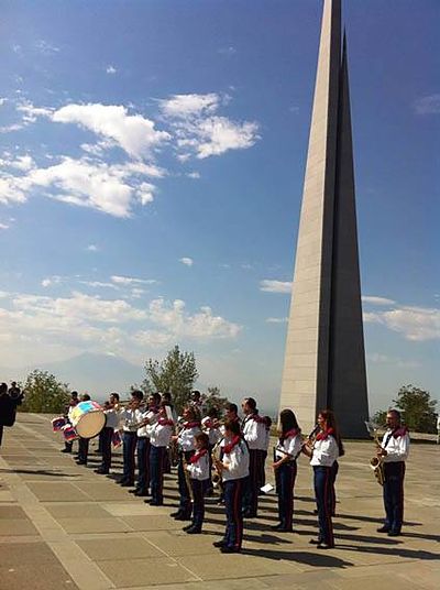 2015 Sep 5 AGBU-AYA Leb Marching Band in Armenia