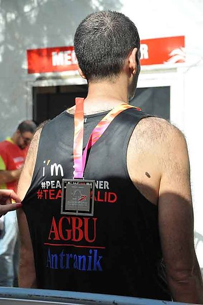 2015 Nov 8 AGBU-AYA Scouts volunteers at Beirut Marathon