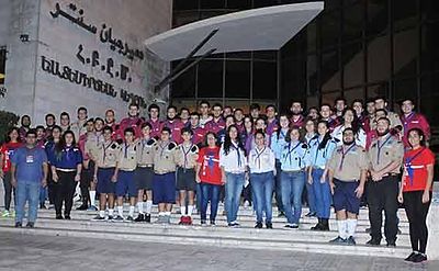 2015 Nov 8 AGBU-AYA Scouts volunteers at Beirut Marathon