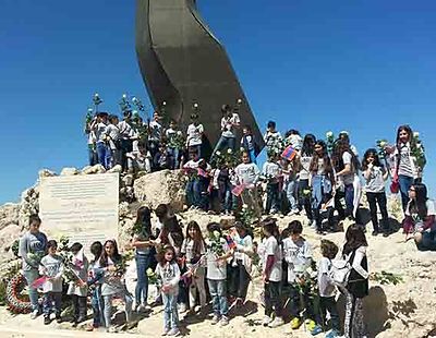 2015 Apr 24 AGBU Armenian studies at school at Arm Genocide Memorial Bikfaya