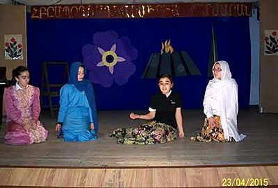 2015Apr 23 AGBU Boghos K. Garmirian Grade 6 Genocide Commemoration event