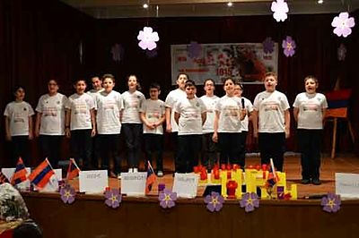 2015 Apr 22 Levon G. Nazarian school Armenian Genocide Commemoration